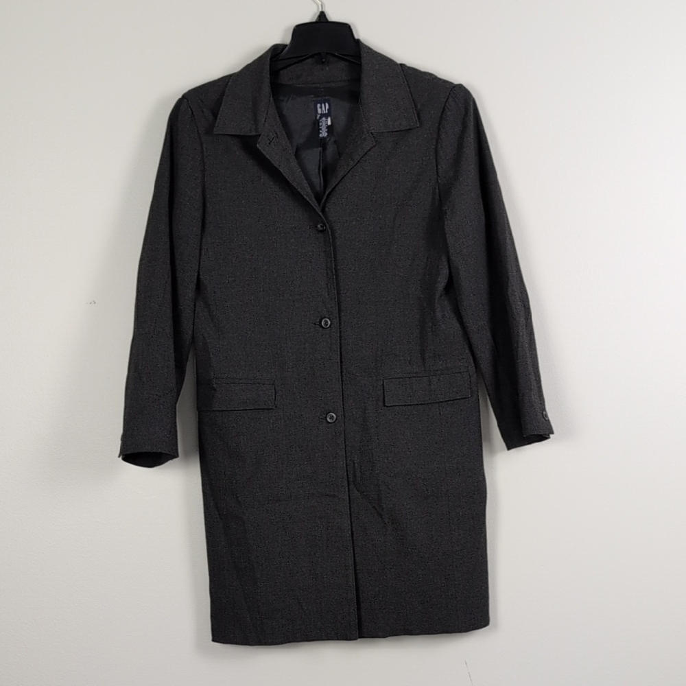 GAP Women's Charcoal Long Blazer